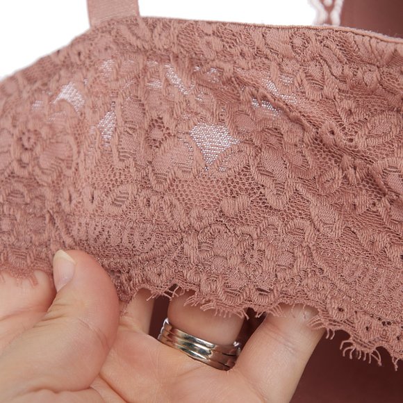 Aerie Real Power Plunge Push Up Eyelash Lace Bra 38DD - Picture 6 of 7